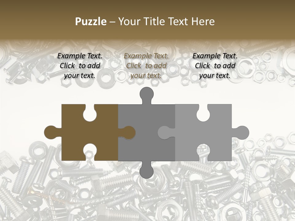 Close Up Fastener Metallic PowerPoint Template