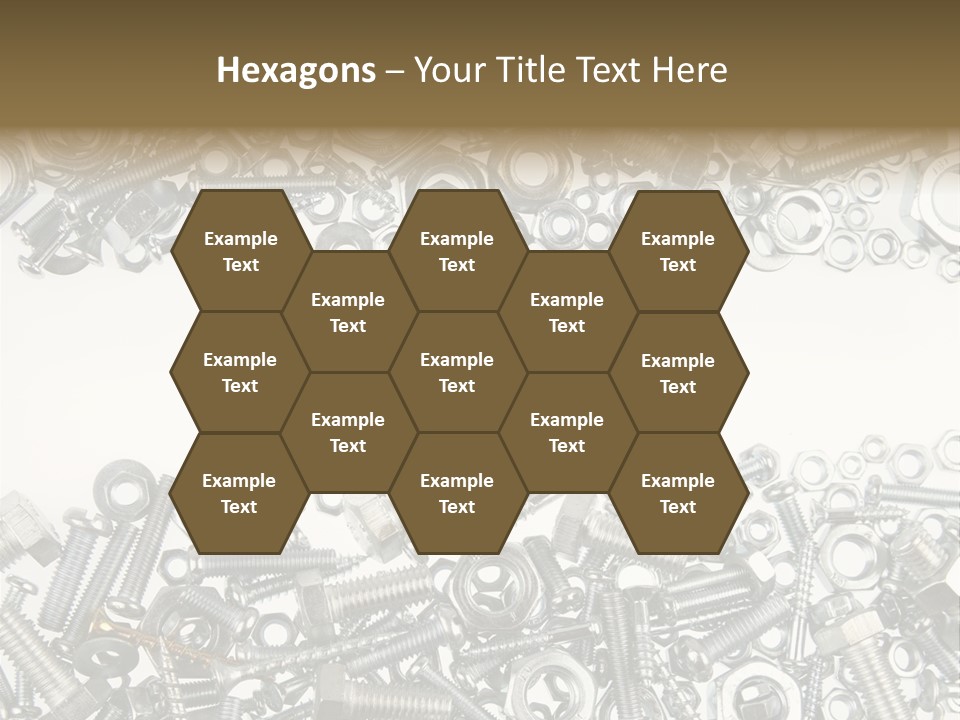 Close Up Fastener Metallic PowerPoint Template