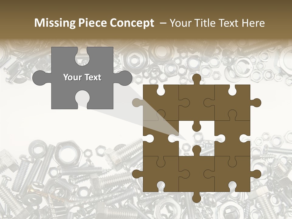 Close Up Fastener Metallic PowerPoint Template