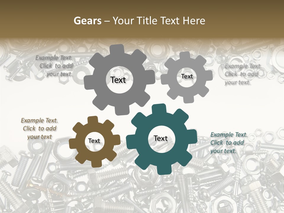 Close Up Fastener Metallic PowerPoint Template