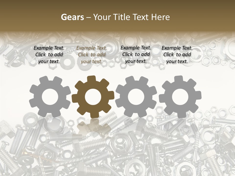 Close Up Fastener Metallic PowerPoint Template