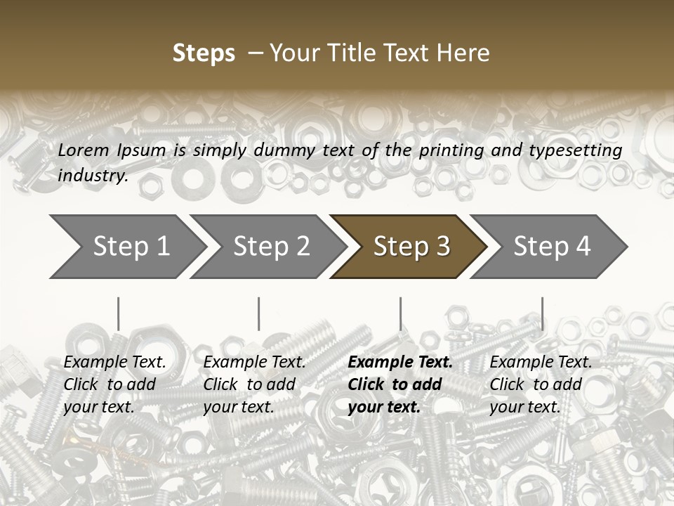Close Up Fastener Metallic PowerPoint Template