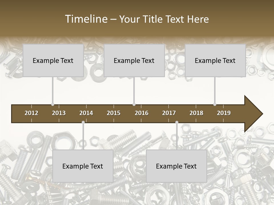 Close Up Fastener Metallic PowerPoint Template