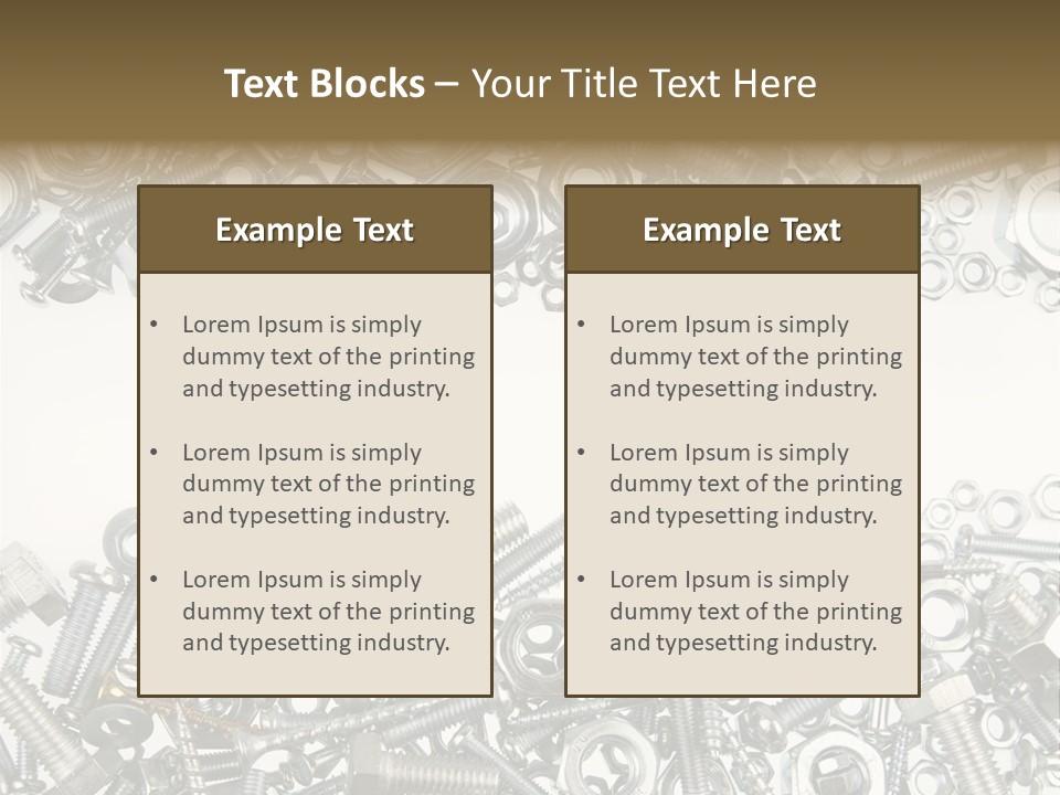 Close Up Fastener Metallic PowerPoint Template
