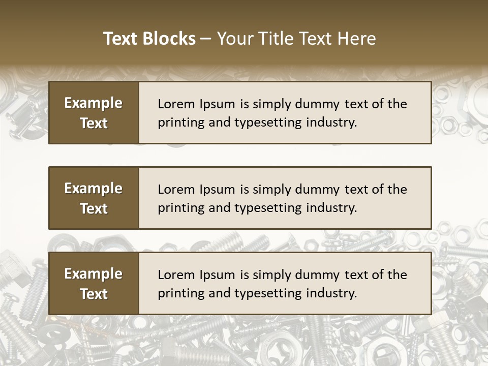 Close Up Fastener Metallic PowerPoint Template