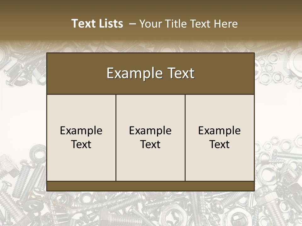 Close Up Fastener Metallic PowerPoint Template