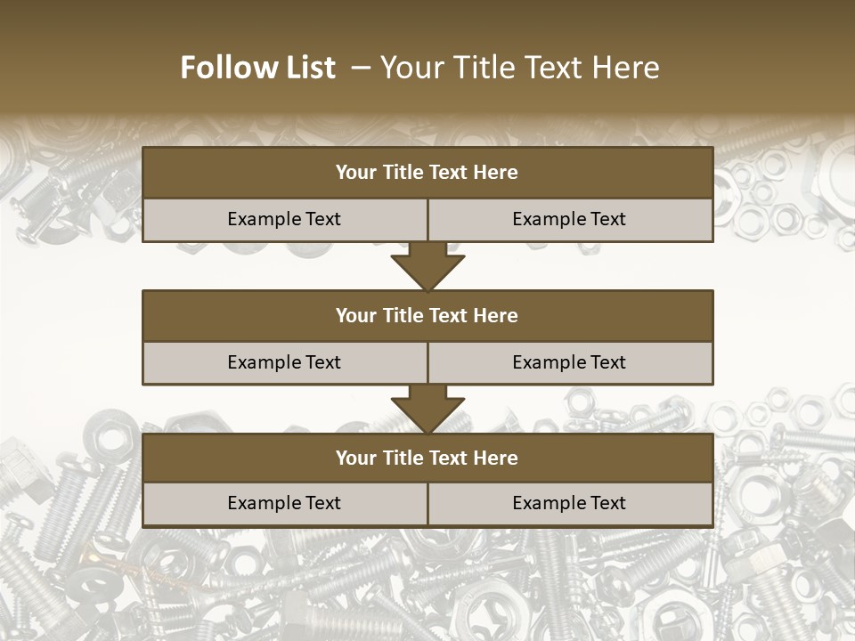 Close Up Fastener Metallic PowerPoint Template