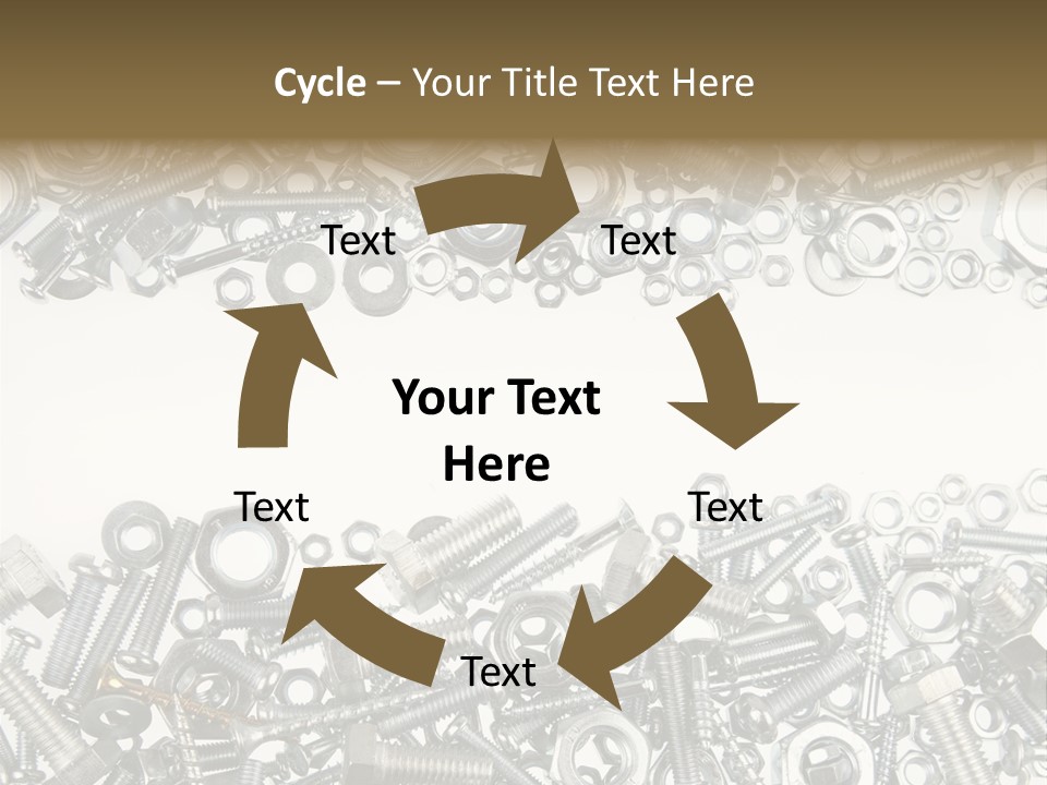 Close Up Fastener Metallic PowerPoint Template