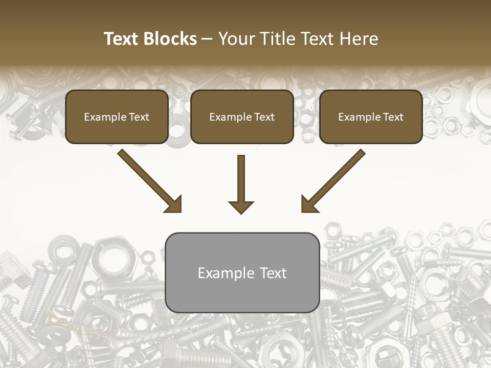Close Up Fastener Metallic PowerPoint Template
