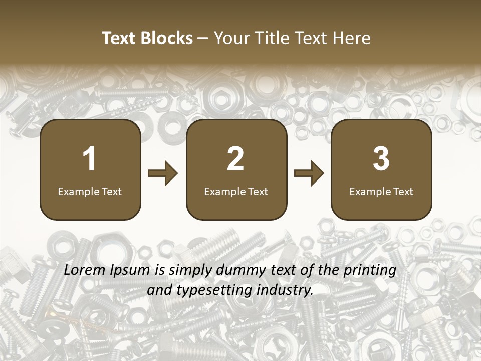 Close Up Fastener Metallic PowerPoint Template