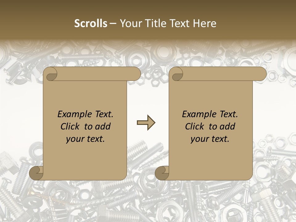 Close Up Fastener Metallic PowerPoint Template
