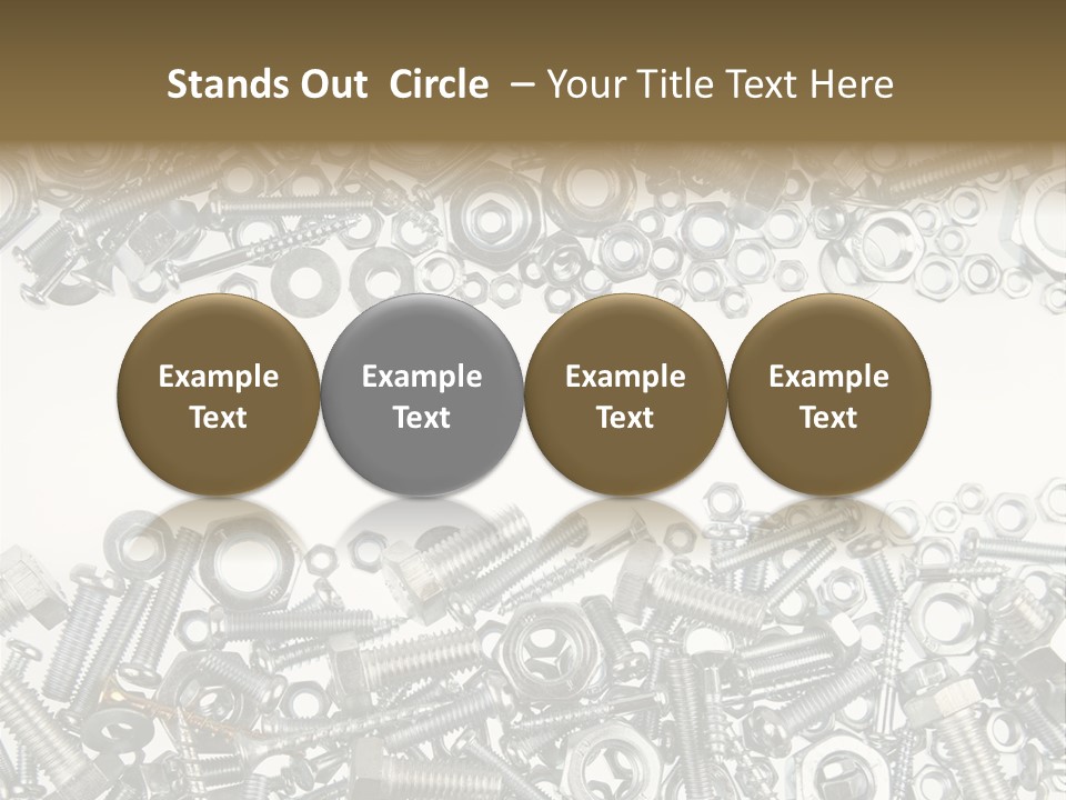 Close Up Fastener Metallic PowerPoint Template