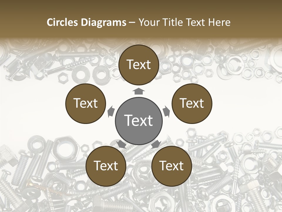 Close Up Fastener Metallic PowerPoint Template