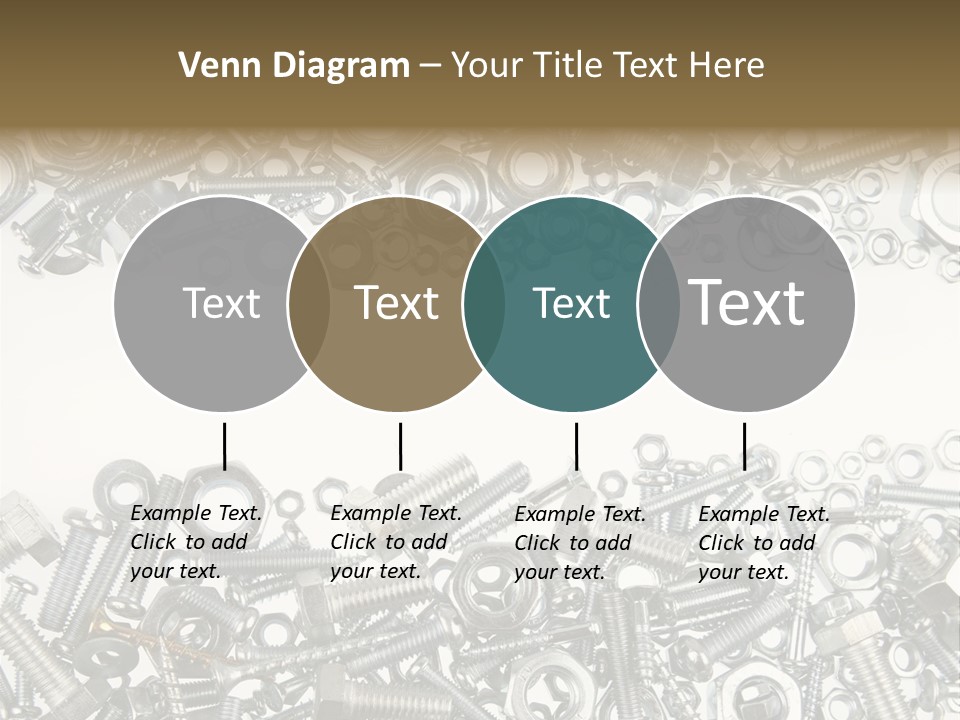 Close Up Fastener Metallic PowerPoint Template