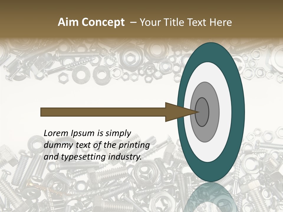 Close Up Fastener Metallic PowerPoint Template