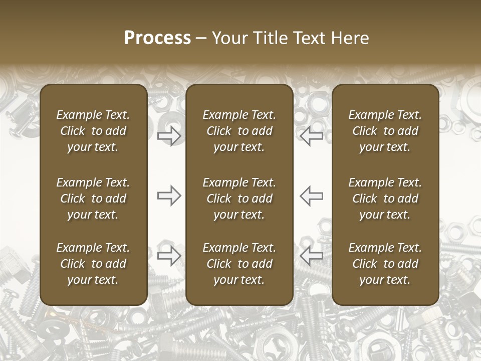 Close Up Fastener Metallic PowerPoint Template
