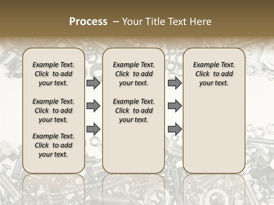 Close Up Fastener Metallic PowerPoint Template