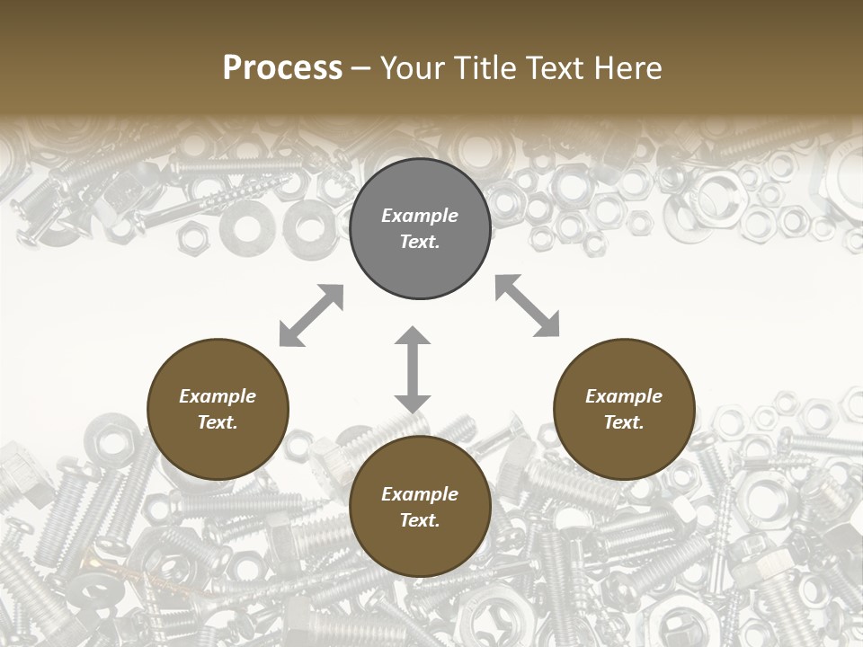Close Up Fastener Metallic PowerPoint Template