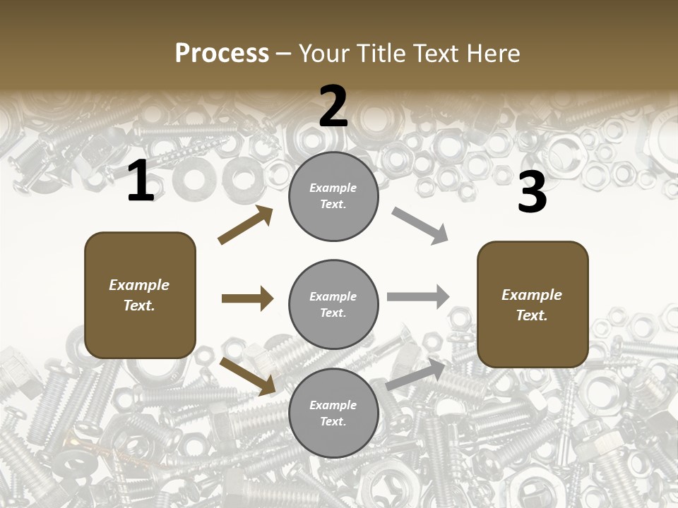Close Up Fastener Metallic PowerPoint Template
