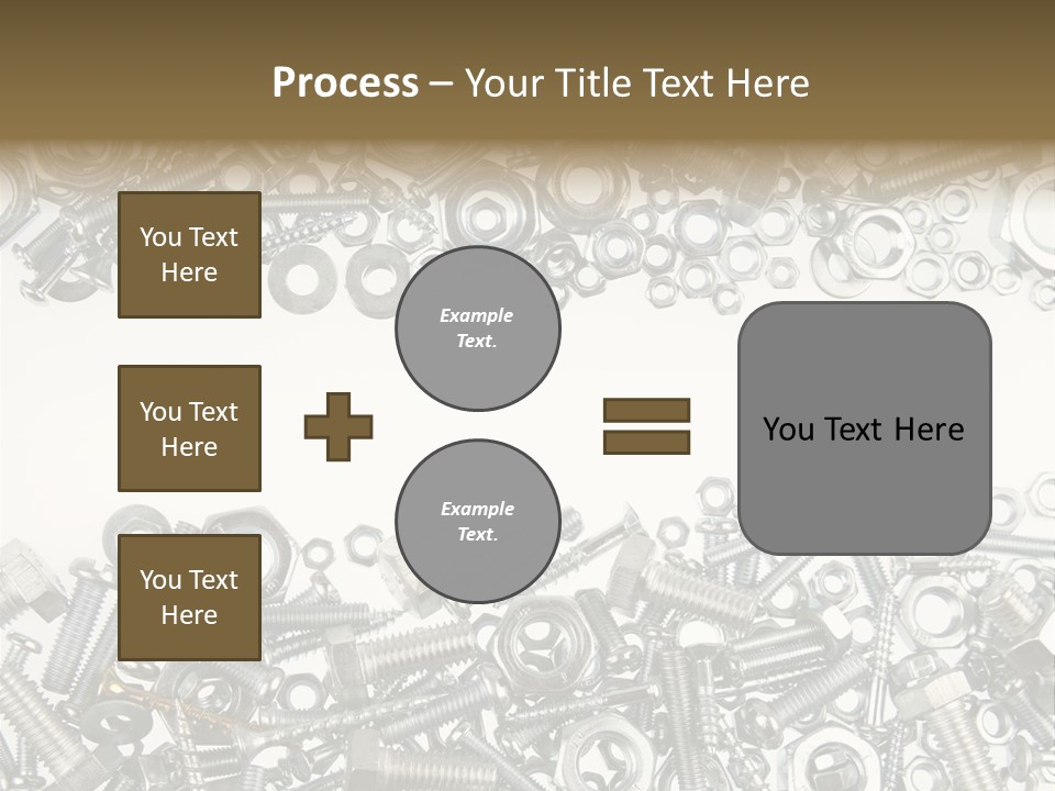 Close Up Fastener Metallic PowerPoint Template
