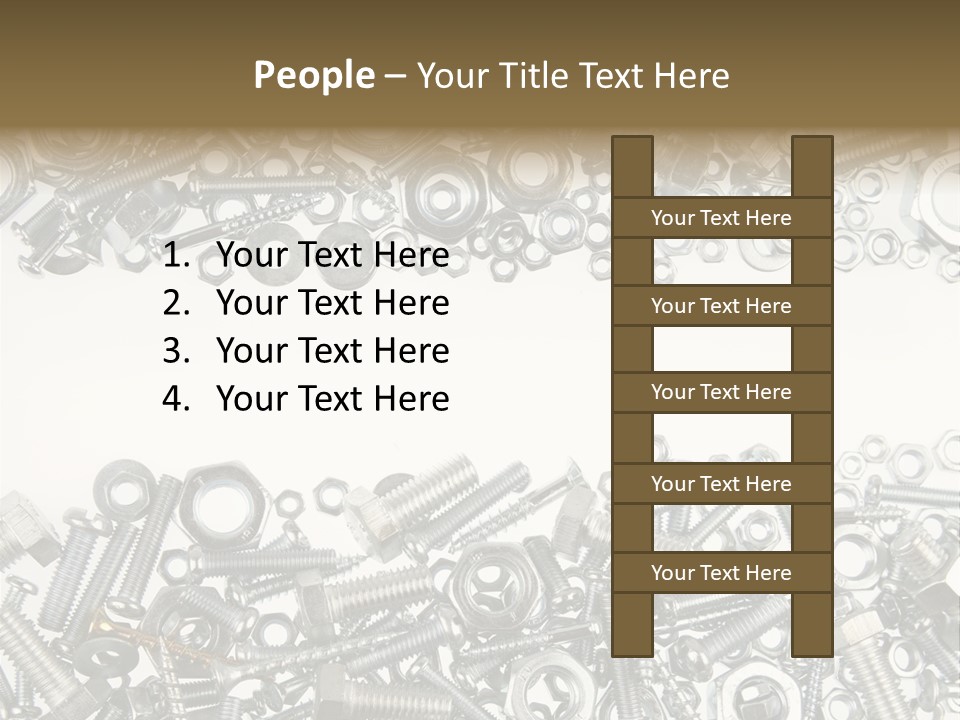Close Up Fastener Metallic PowerPoint Template