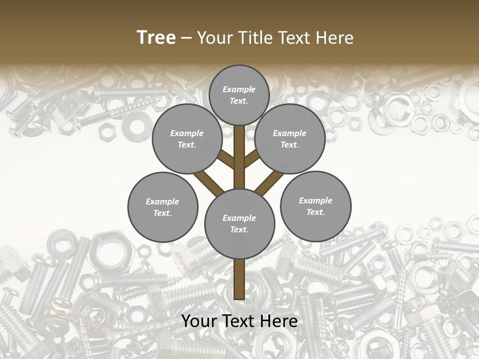 Close Up Fastener Metallic PowerPoint Template