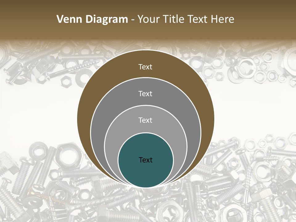 Close Up Fastener Metallic PowerPoint Template