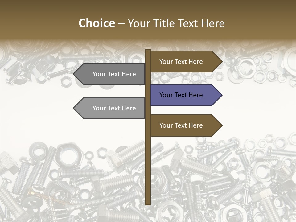 Close Up Fastener Metallic PowerPoint Template