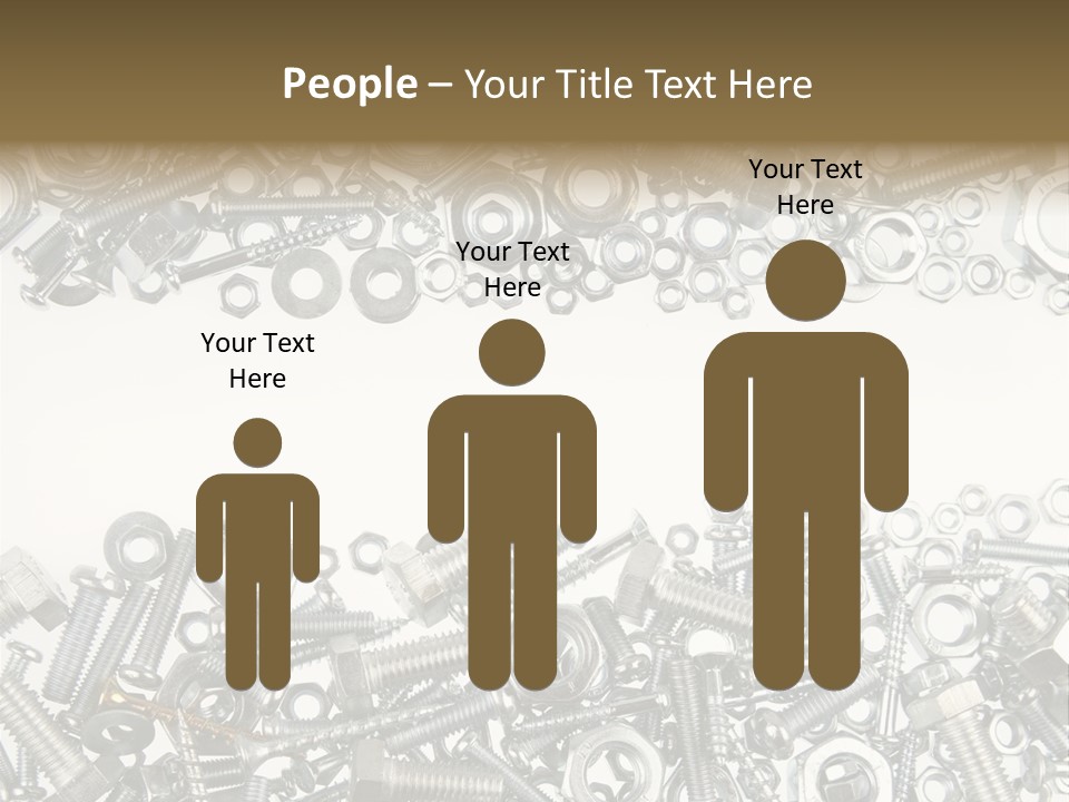 Close Up Fastener Metallic PowerPoint Template