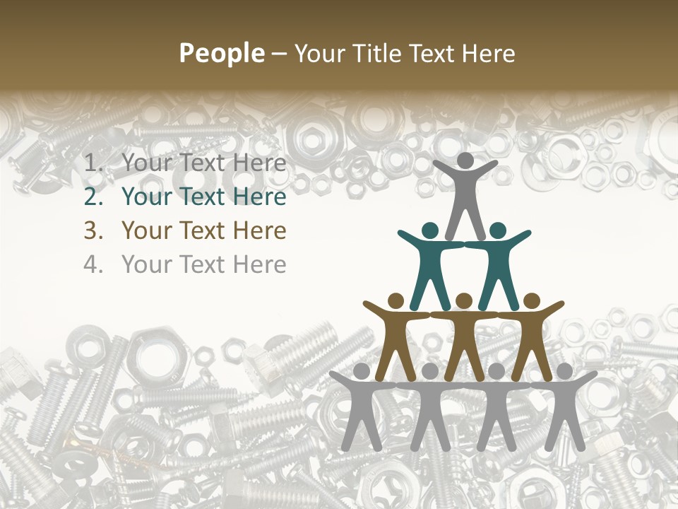 Close Up Fastener Metallic PowerPoint Template