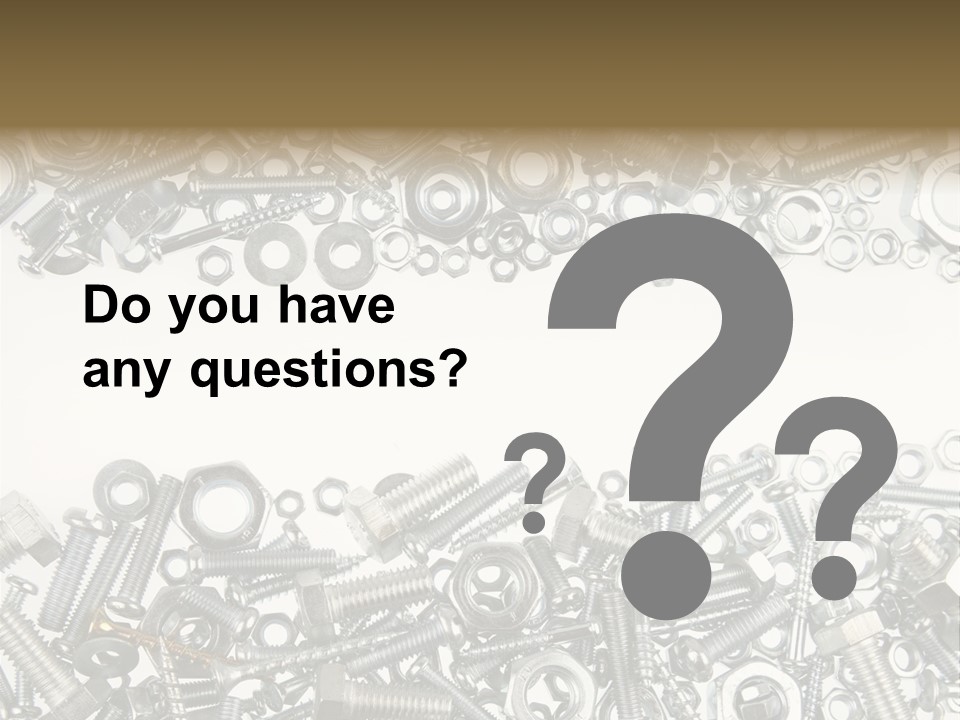 Close Up Fastener Metallic PowerPoint Template