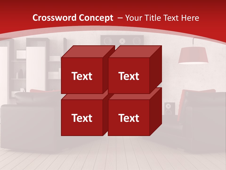 Entertainment Red Armchair PowerPoint Template