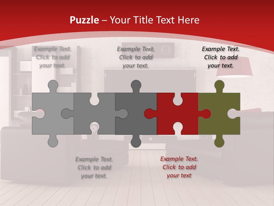 Entertainment Red Armchair PowerPoint Template