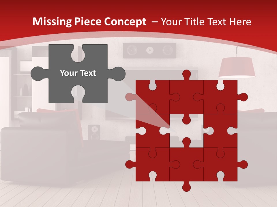 Entertainment Red Armchair PowerPoint Template
