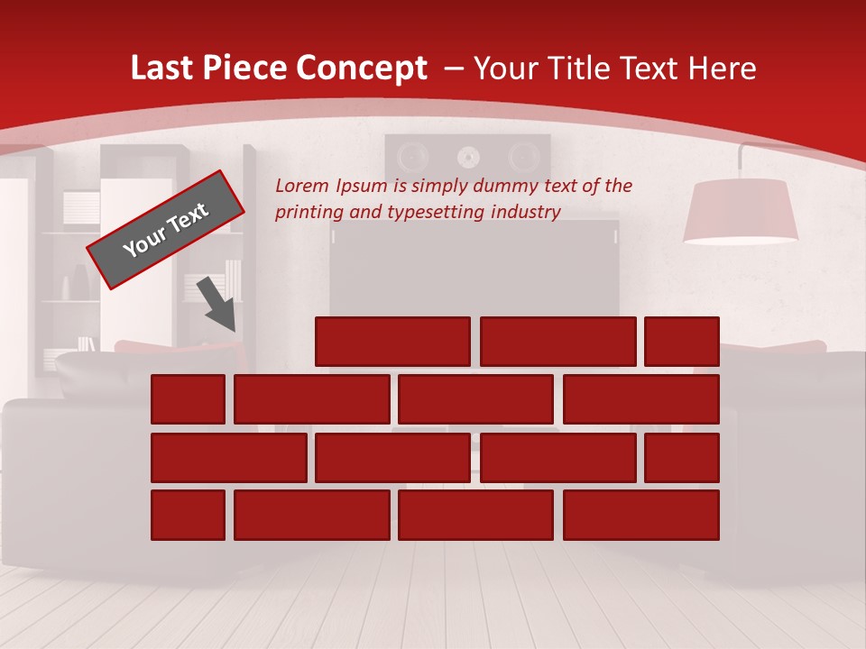 Entertainment Red Armchair PowerPoint Template