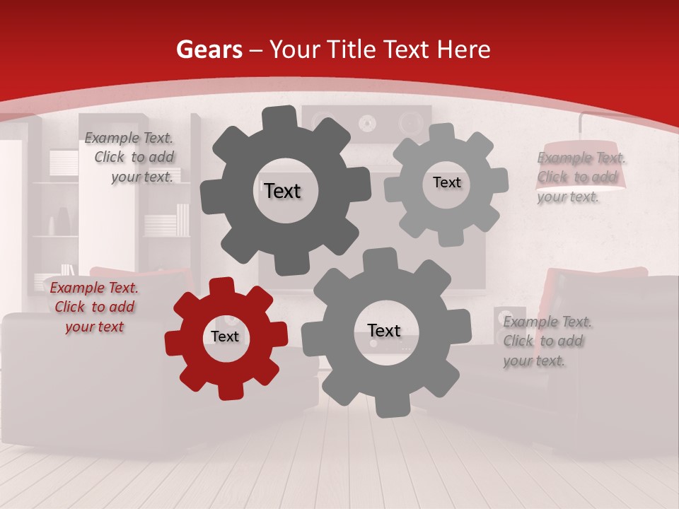 Entertainment Red Armchair PowerPoint Template
