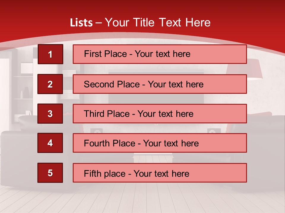 Entertainment Red Armchair PowerPoint Template