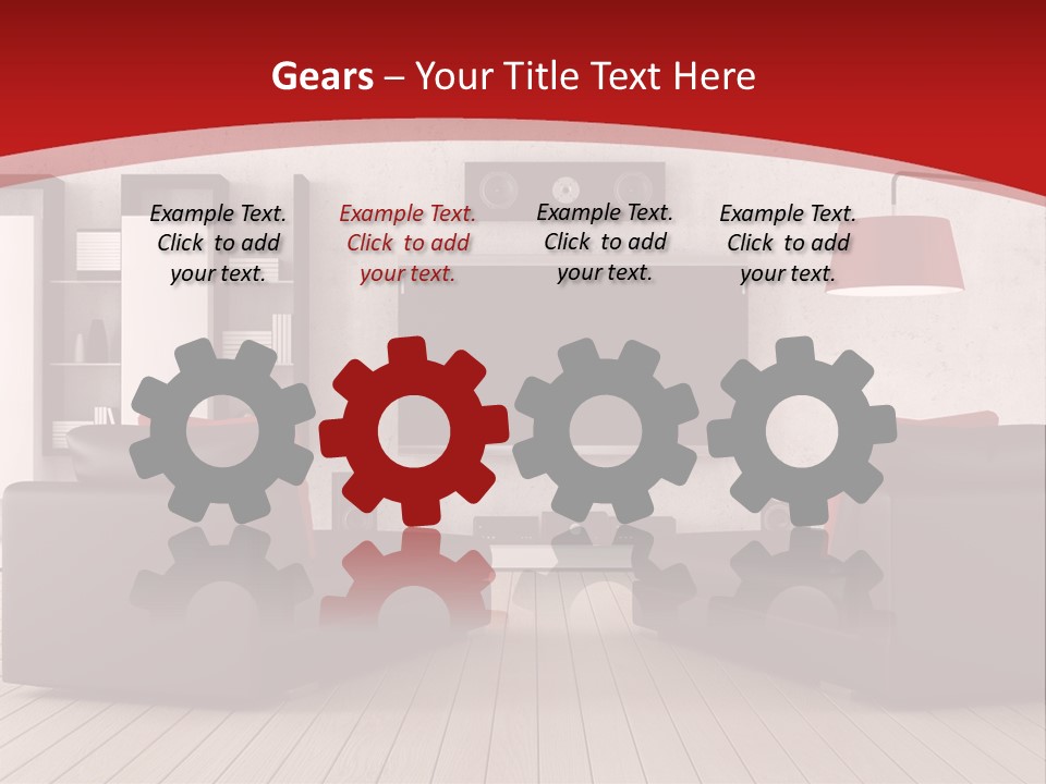 Entertainment Red Armchair PowerPoint Template