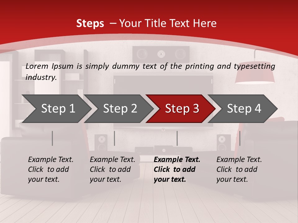 Entertainment Red Armchair PowerPoint Template