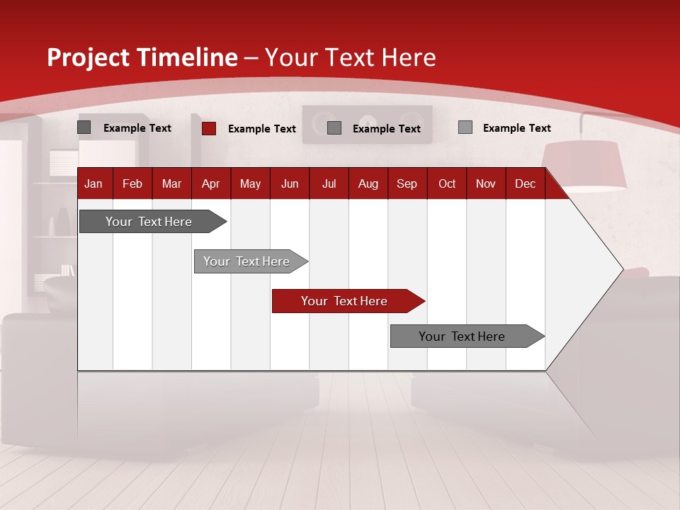 Entertainment Red Armchair PowerPoint Template