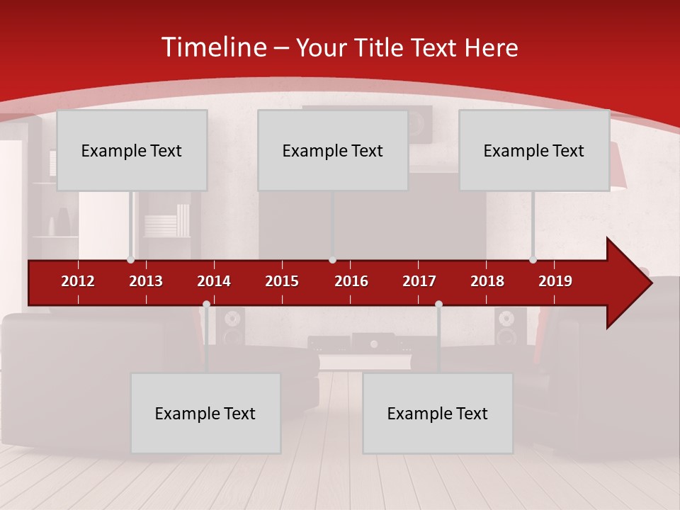 Entertainment Red Armchair PowerPoint Template