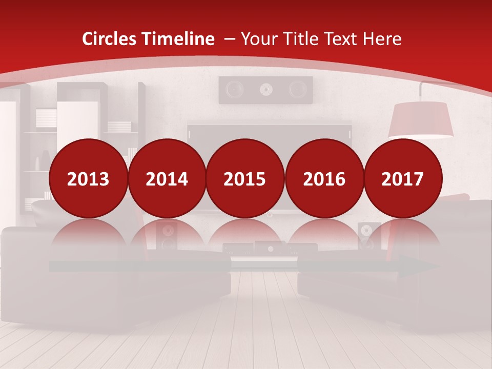 Entertainment Red Armchair PowerPoint Template