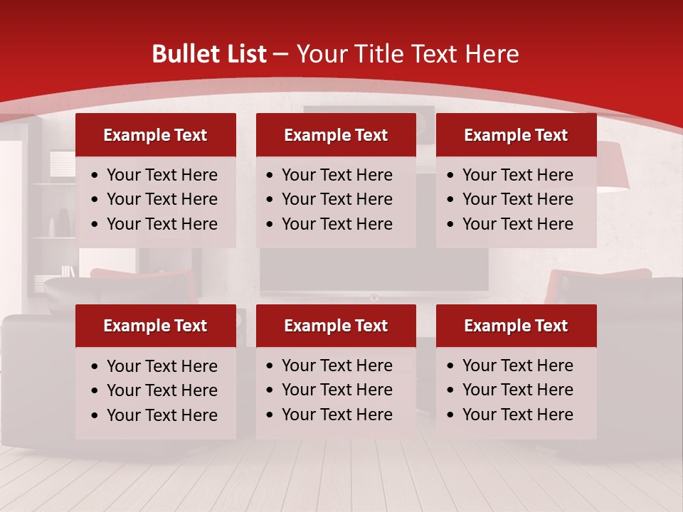 Entertainment Red Armchair PowerPoint Template