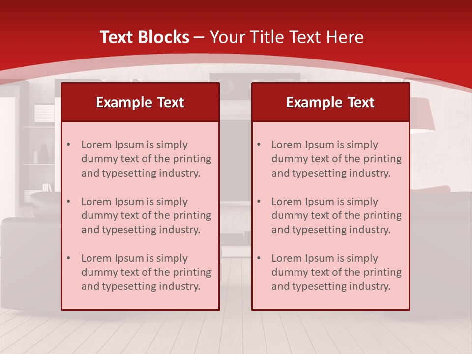 Entertainment Red Armchair PowerPoint Template