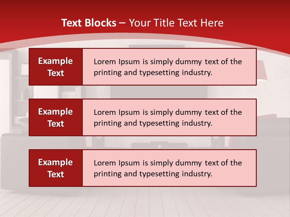 Entertainment Red Armchair PowerPoint Template