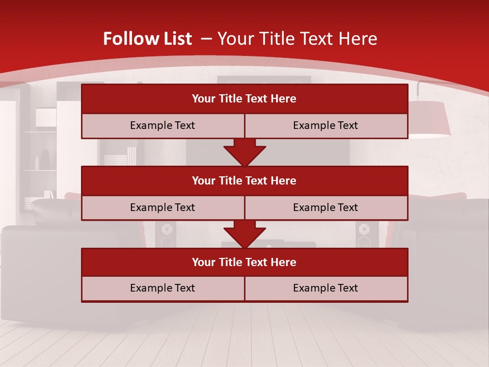 Entertainment Red Armchair PowerPoint Template