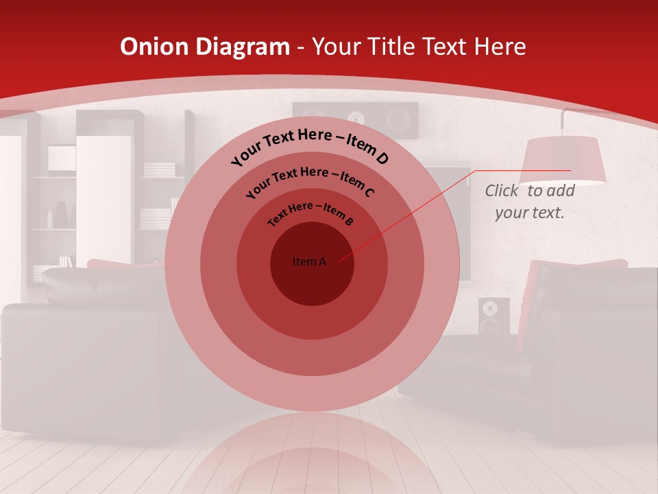 Entertainment Red Armchair PowerPoint Template