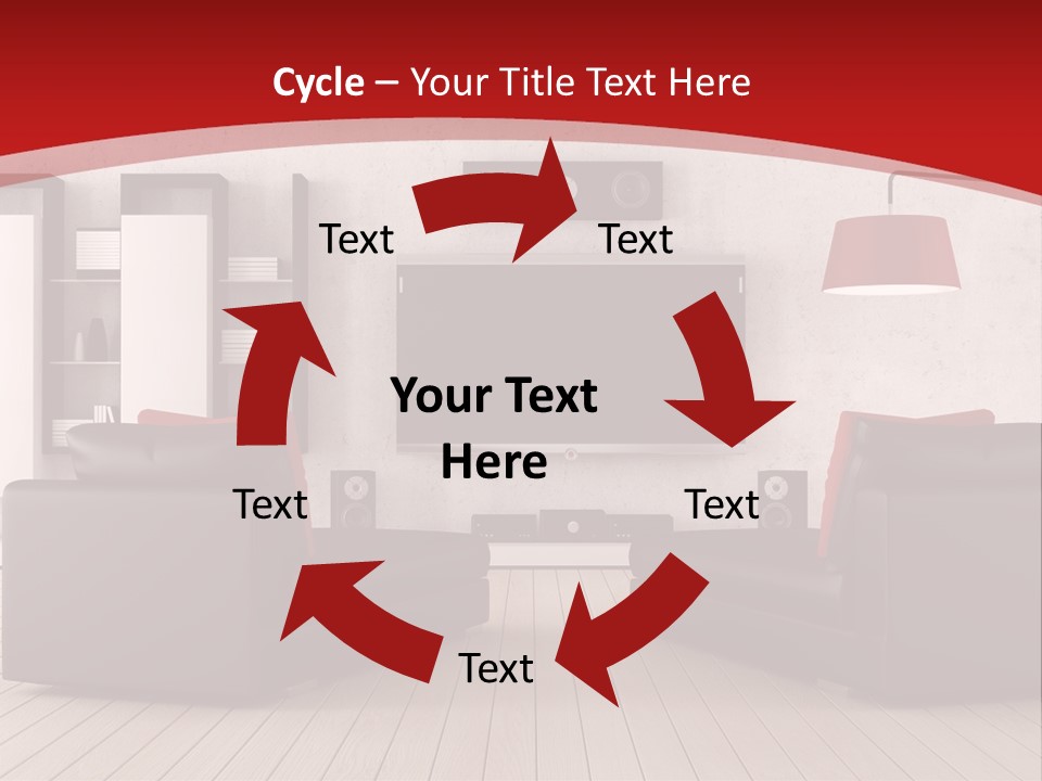 Entertainment Red Armchair PowerPoint Template