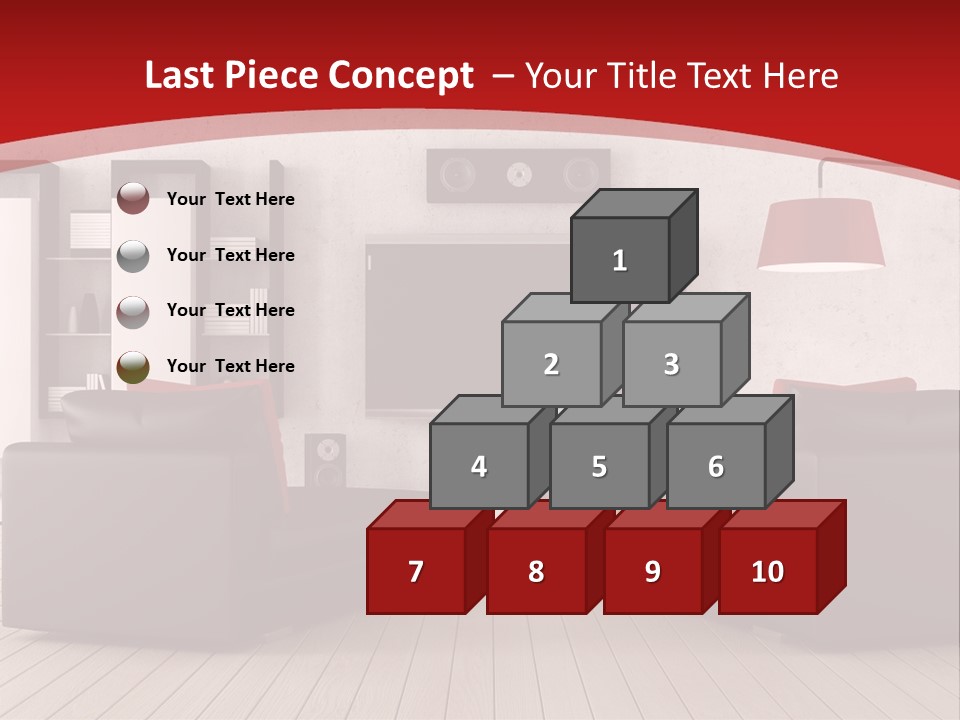 Entertainment Red Armchair PowerPoint Template