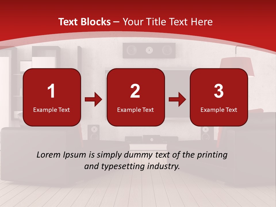 Entertainment Red Armchair PowerPoint Template